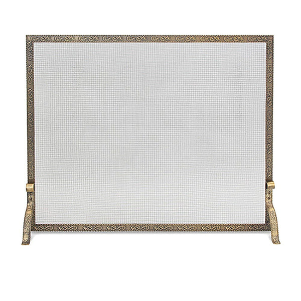 Pilgrim 49" Burnished Bronze Bay Branch Embossed Tri-Panel Screen – US - View #6