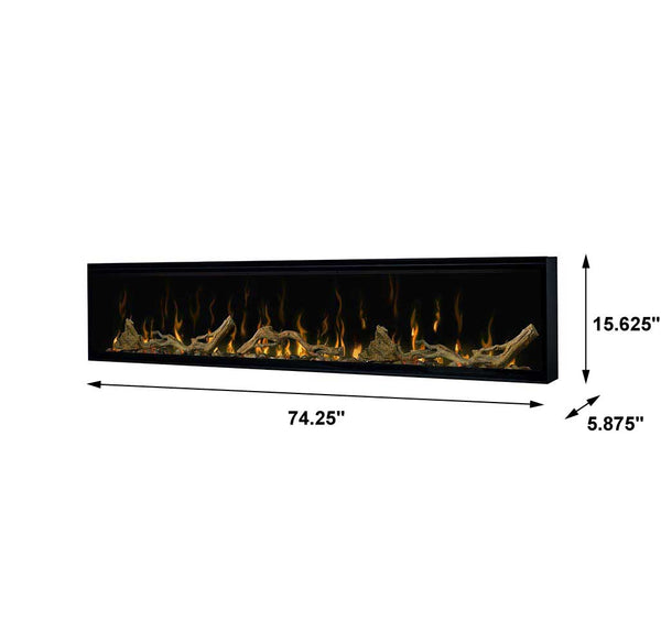 Dimplex IgniteXL 74-In Electric Fireplace w/ Driftwood Log Kit
