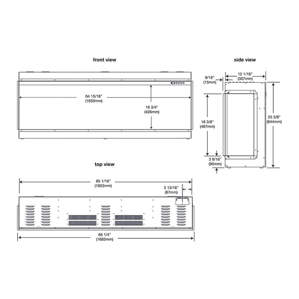 Napoleon Luminex 65-in Virtual Linear Electric Fireplace