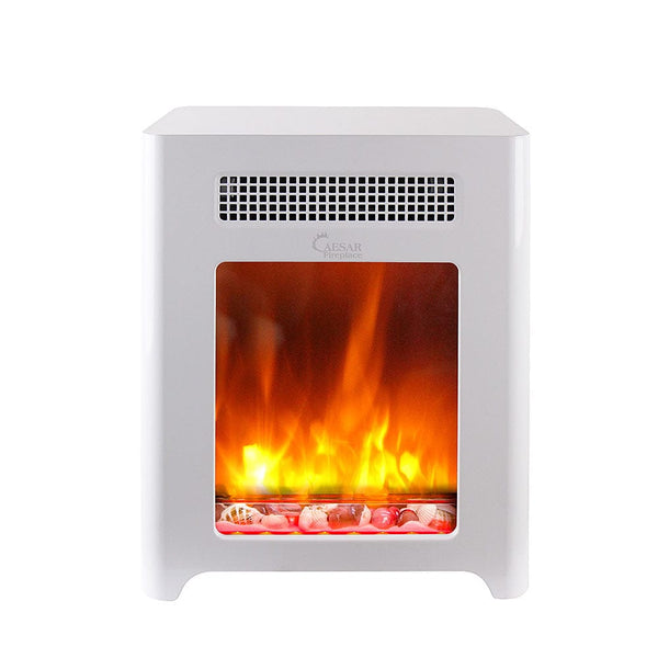 Caesar Fireplace Luxury Mini Freestanding Heater in White – Electric  Fireplaces Direct