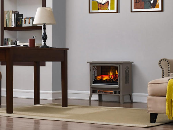 Duraflame Grey 3D InfraGen Electric Fireplace Stove with Remote