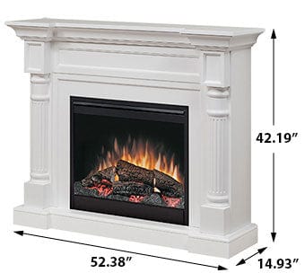 Winston Electric Fireplace Mantel Package in White | Electric