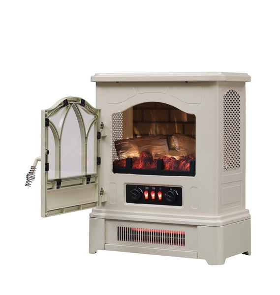 Duraflame Cream 3D Infrared Electric Fireplace Stove Electric Fireplaces Direct