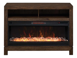 Gifford Electric Fireplace TV Stand in Prairie Brown | Electric