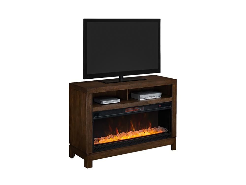 Gifford Electric Fireplace TV Stand in Prairie Brown | Electric