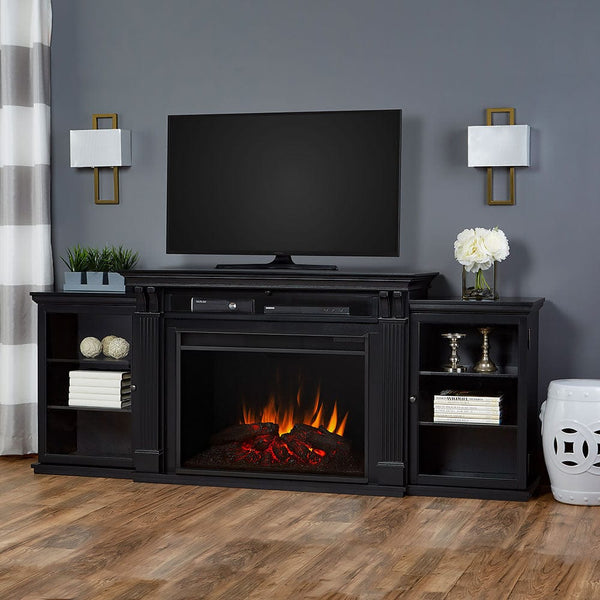 ✨️極美品✨️ウェストフィットエレガントマルチCT ファー付き ブラック Tracey Grand Infrared Electric Fireplace TV Stand in Black