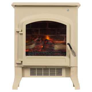 Country Living 18-in Cream Electric Fireplace Stove Heater