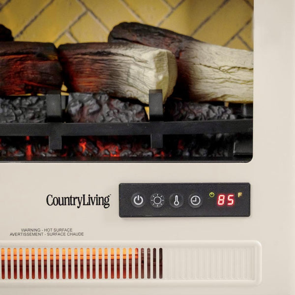 Country Living Cream Infrared Electric Fireplace Stove Heater Electric Fireplaces Direct