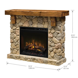 Dimplex Fieldstone Stone Look 55" Mantel with 28" Electric Firebox - Thumbnail 3