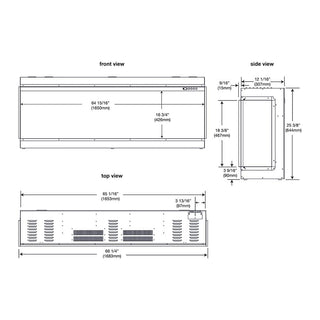 Napoleon Luminex 65-in Virtual Linear Electric Fireplace