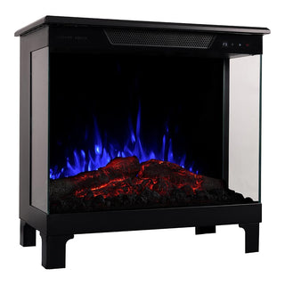 Modern Ember Skyline Smart 3-Sided Black Electric Fireplace Stove