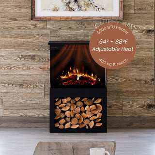 Modern Ember Smart 3-Sided Black Electric Fireplace Stove Heater