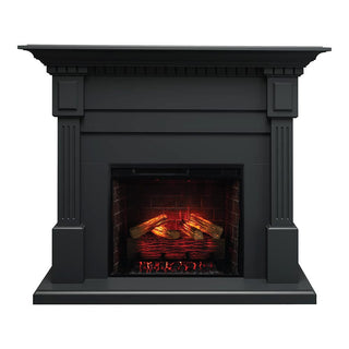 Modern Ember Augustine 55-in Electric Fireplace Mantel Package in