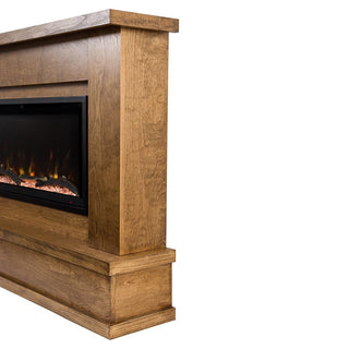 Modern Ember Patton Venetian Electric Fireplace Mantel Package in Provincial
