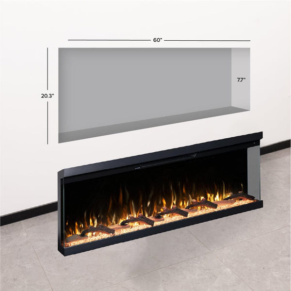 Modern Ember Aerus Skyline 60-in Multi-Sided Smart Electric Fireplace ...