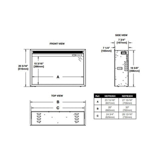 1805Neneページ Napoleon 26-in Cineview Built-In Electric Fireplace | Electric