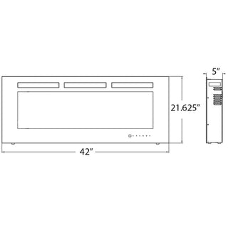 Napoleon 42-In Allure Wall Mount Electric Fireplace | Electric