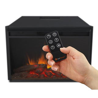 Deland Grand Electric Fireplace Mantel Package in White | Electric