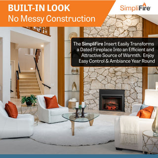 SimpliFire 32-In Built-In Electric Fireplace Insert | Electric