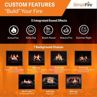 SimpliFire Inception 36-in Electric Fireplace with Halston
