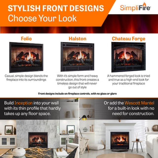 SimpliFire Inception 36-in Electric Fireplace with Halston