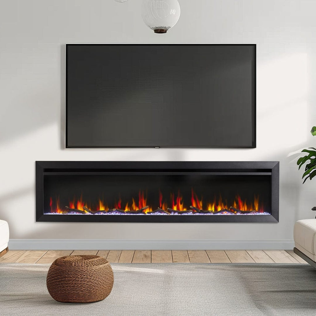 AR Sサイズ SimpliFire 72-in Allusion Slim Linear Electric Fireplace