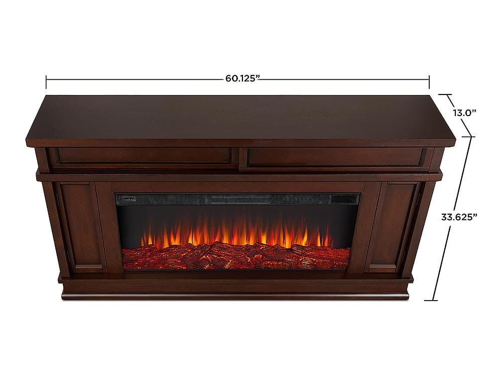 Torrey Infrared Electric Fireplace TV Stand in Dark Walnut
