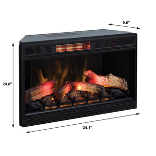 ClassicFlame 32-In 3D Spectrafire Plus Infrared Electric Fireplace Insert - Thumbnail 4