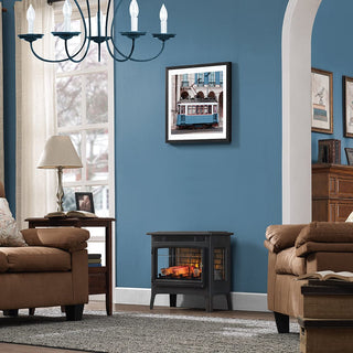 Duraflame 3D Black Infrared Electric Fireplace Stove with Remote