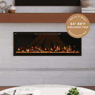 l shaped wall mount fireplace 50 inch