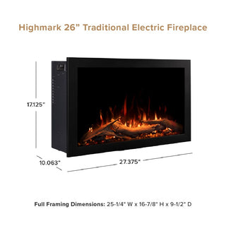 Modern Ember 26-in Highmark Traditional Built-In Electric