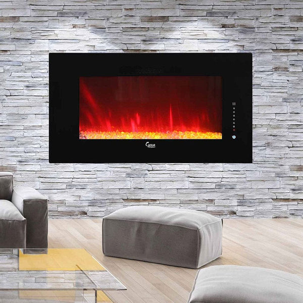 Caesar Fireplace 50-In Wall Mount Electric Fireplace | Electric