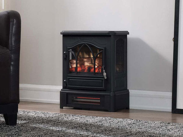 Duraflame Black Infrared Freestanding Stove | Electric Fireplaces