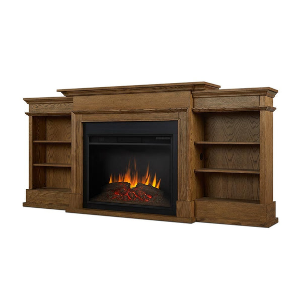 Ashton Grand Electric Fireplace Media Console in English Oak Electric