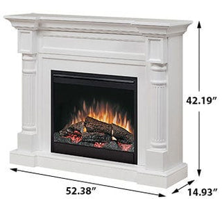 Winston Electric Fireplace Mantel Package in White | Electric