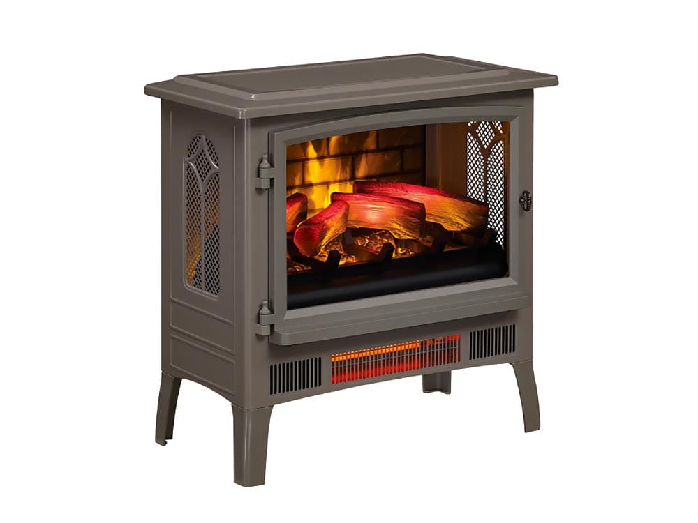 Duraflame Grey 3D InfraGen Electric Fireplace Stove with Remote