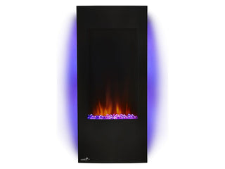 Continental 38-In Vertical Black Wall Mount Electric Fireplace