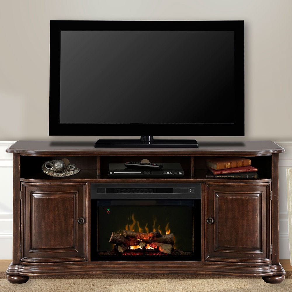 Henderson Distressed Cherry Electric Fireplace Entertainment